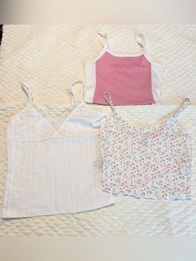 Lot of 3 Shein Tank Tops Size XS/XXS Boho Festival Cottagecore Summer